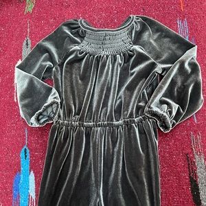 Grey velour jumpsuit 3T